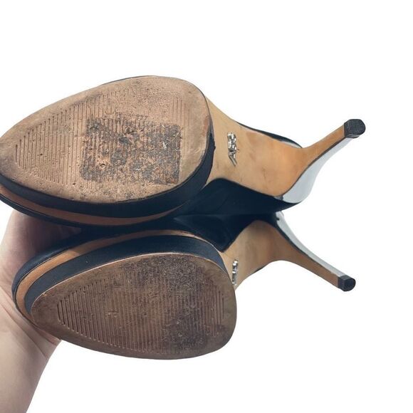 ABS Women's Pump Shoes 4.5 Inches Heels Stiletto Close Round Toe Black Size 8 - Picture 8 of 13